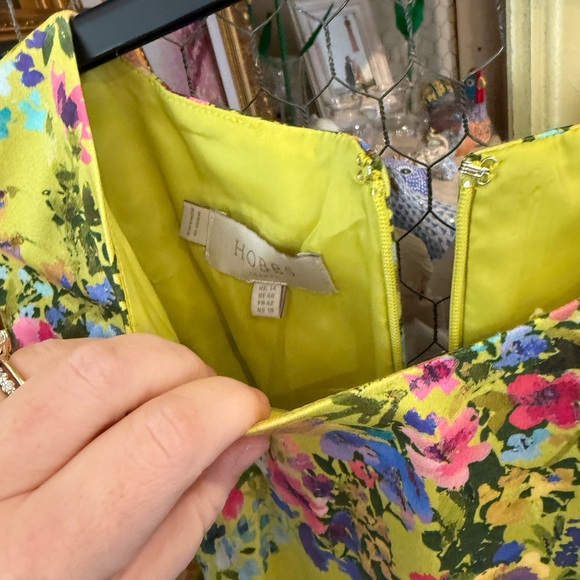 Vibrant Floral Midi Dress - Yellow and Multicolor - Picture 2 of 4